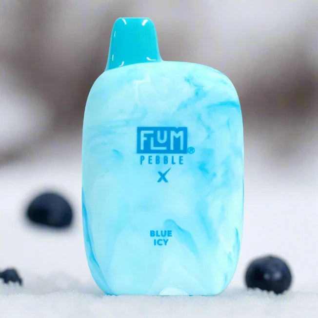 Flum Pebble X 6k Blue Icy Disposable Vape with Blueberry Mint Flavor