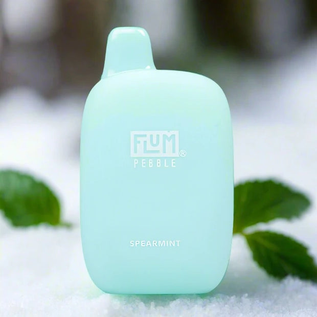 Flum Pebble 6k Spearmint disposable vape with mint flavor