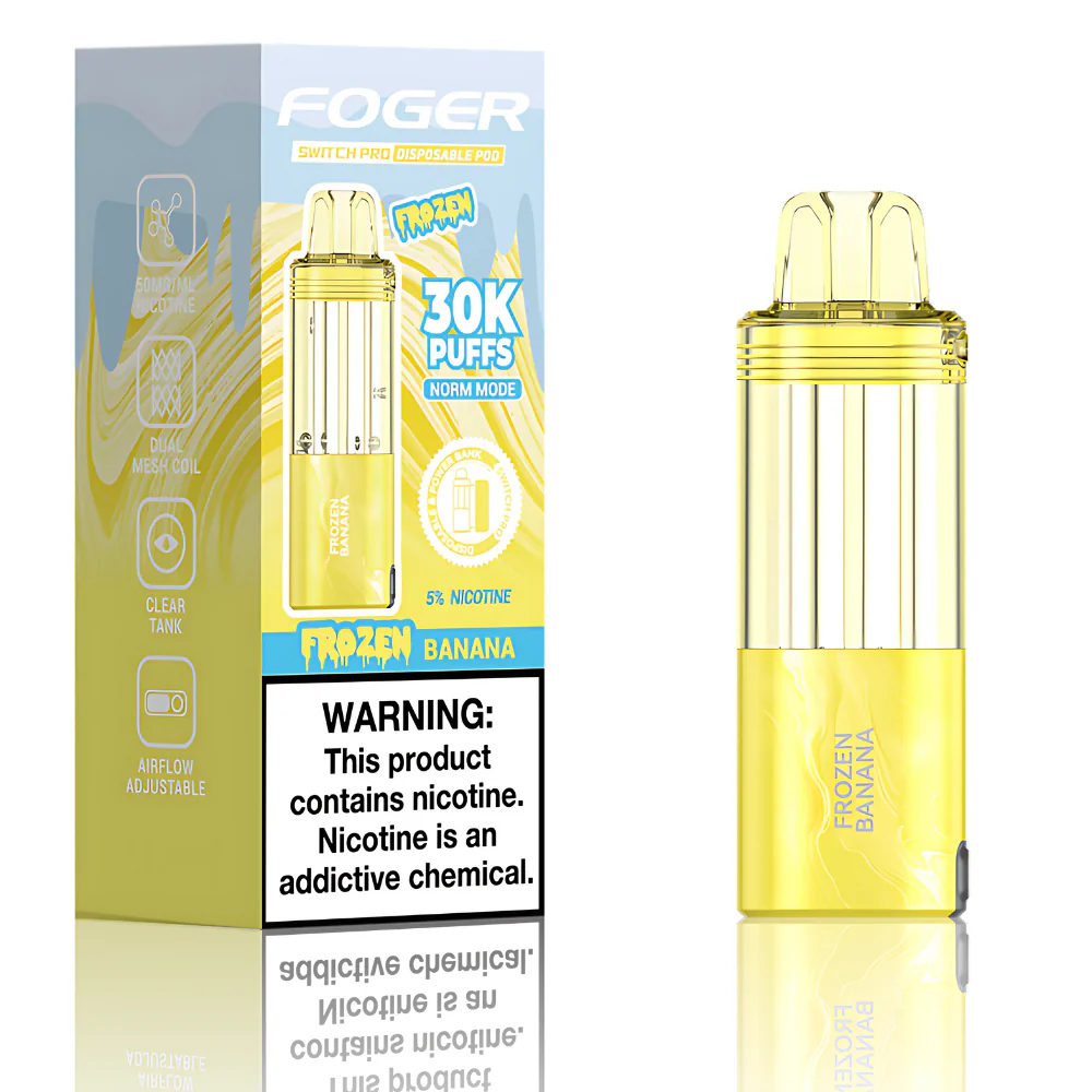 Foger Switch Pod Refill 30K Puffs Frozen Banana flavor vape pod box