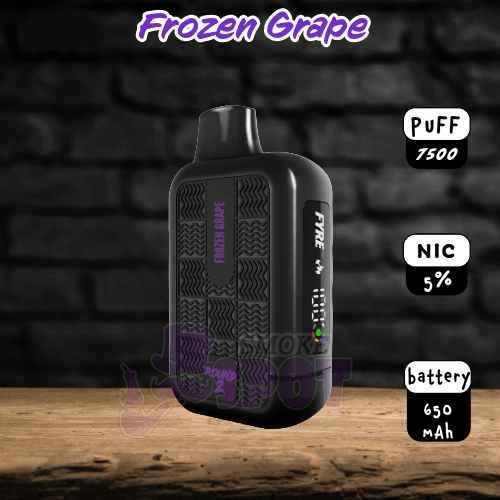 Frozen Grape Tyson Round 2 7500 Disposable Vape with Icy Grape Flavor and Leakproof Design