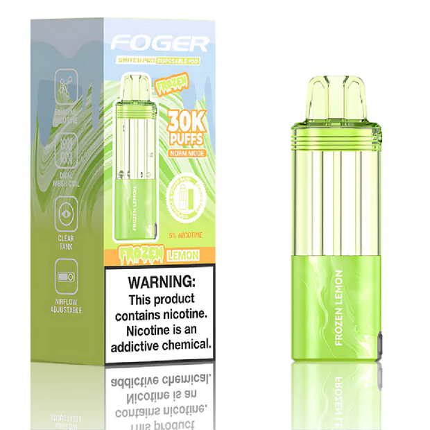 Foger Switch Pod Refill 30K Frozen Lemon - A refreshing icy lemon vape experience