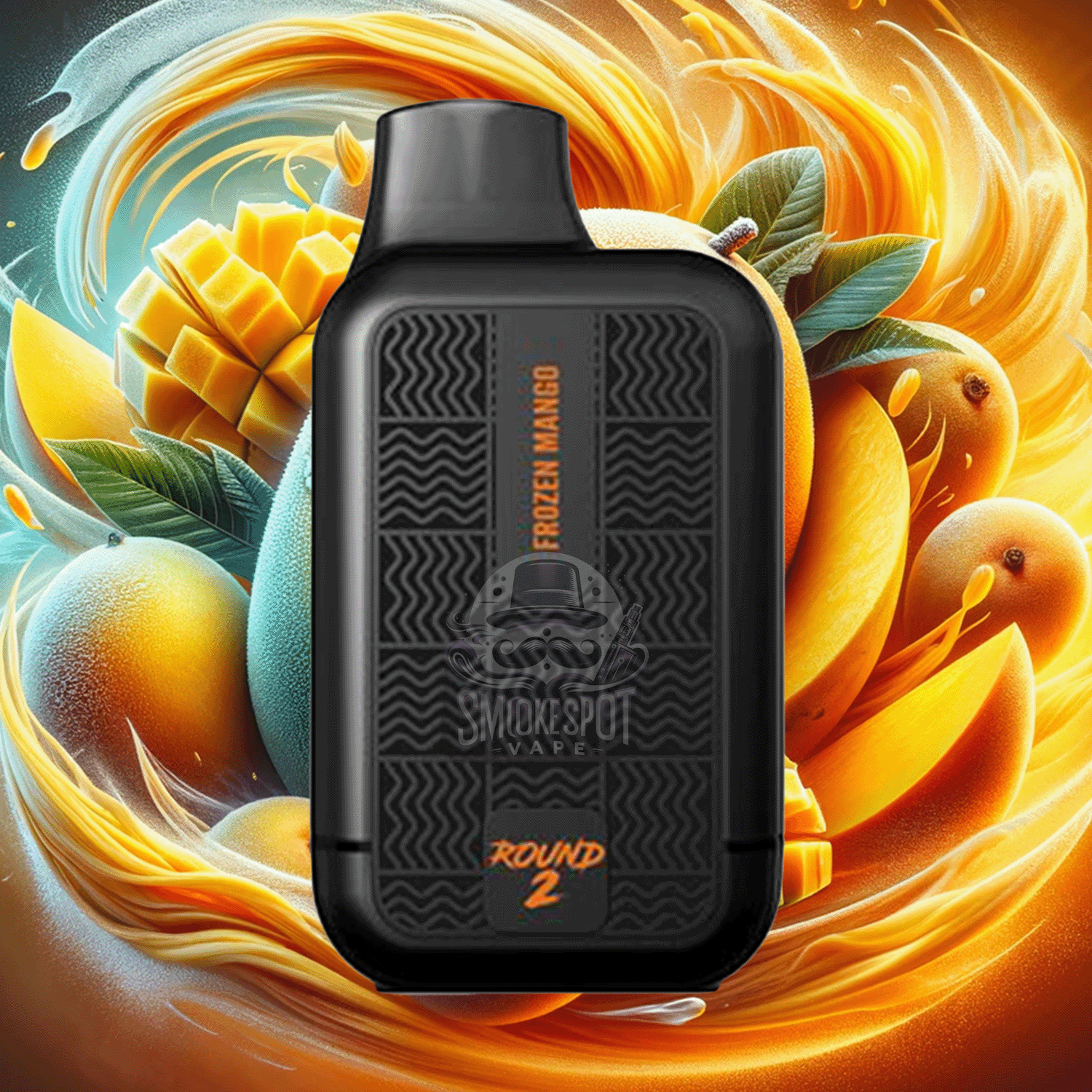 Frozen Mango Tyson Round 2 7500 Disposable Vape with Mango Menthol Flavor