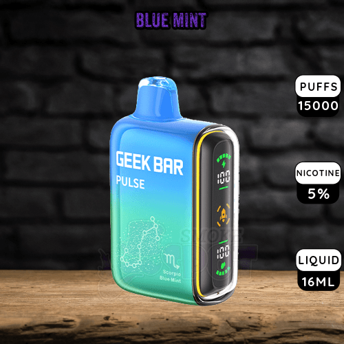 Geek Bar Pulse 15000 Puffs - Blue Mint - Geek Bar Pulse 15000 Puffs - Blue Mint - undefined - Tobacco - smokespotvape.com