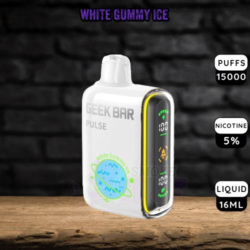 White Gummy Ice Geek Geek Bar Pulse White Gummy Ice Disposable Vape - MB Vape Where To Buy Australia White Gummy Ice Geek Geek Bar Pulse White Gummy Ice Disposable Vape - MB Vape Where To Buy Australia