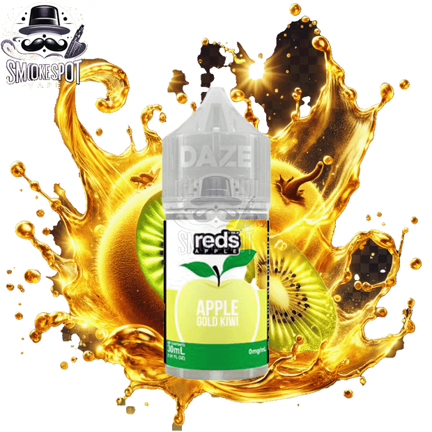 Gold Kiwi Reds 30ml 30mg Salt Nic E-Juice Bottle by 7-DAZE with golden kiwi flavor