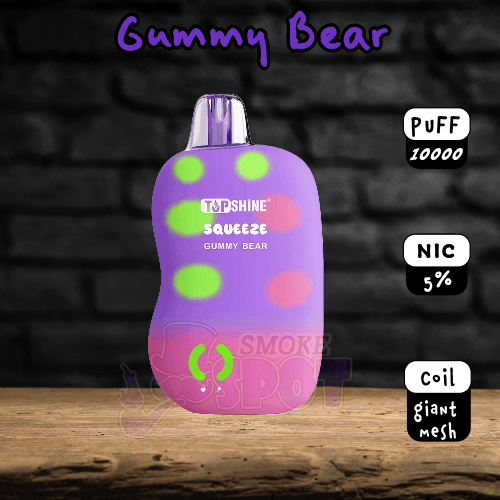 Gummy Bear Top Shine Squeeze 10000 - Gummy Bear Top Shine Squeeze 10000 - undefined - DISPOSABLE - smokespotvape.com