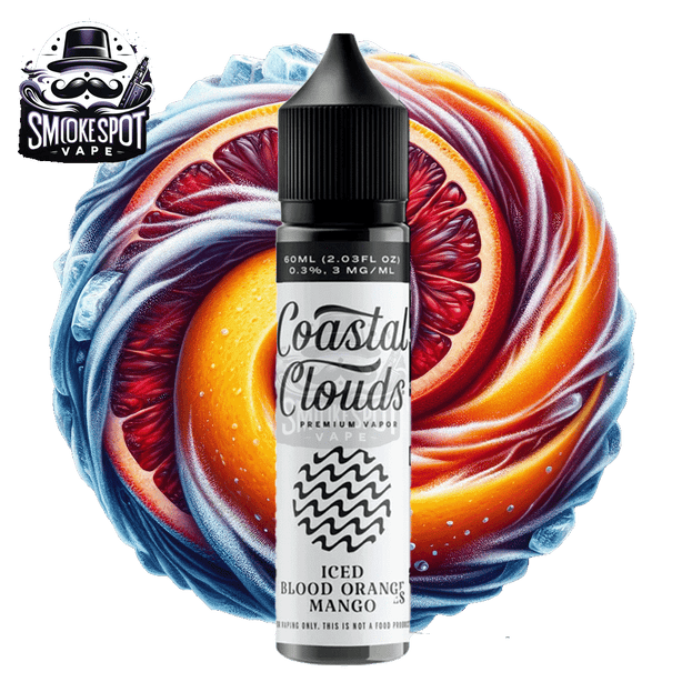 Iced Blood Orange Mango 3MG Coastal Clouds 60ML E-Juice Bottle with Menthol Fruit Flavor