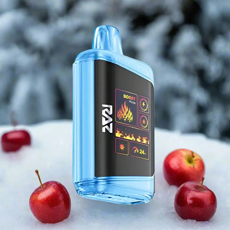 Raz DC25000 Frozen Cherry Apple disposable vape device with icy menthol flavor