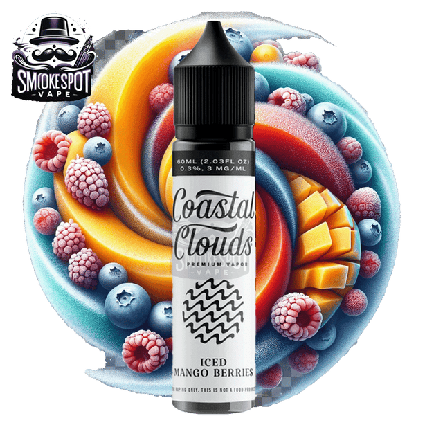 Iced Mango Berries 3MG Coastal Clouds 60ML Premium Menthol Fruit E-Juice Bottle