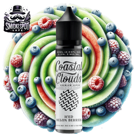 Iced Melon Berries 3MG Coastal Clouds 60ML - Iced Melon Berries 3MG Coastal Clouds 60ML - undefined - E-JUICE - smokespotvape.com