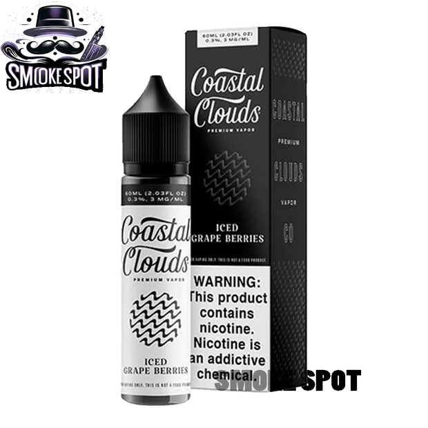 Iced Grape Berries 6MG Coastal Clouds 60ML Fruity Menthol Vape Juice Bottle