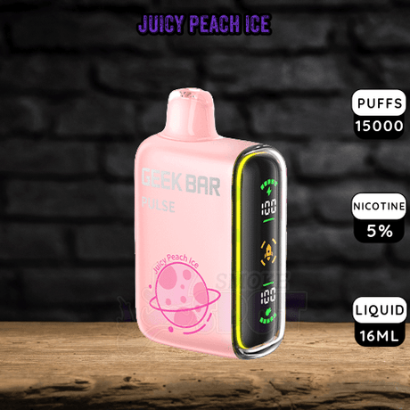 Juicy Peach Ice Geek Bar Pulse 15000 - Juicy Peach Ice Geek Bar Pulse 15000 - undefined - DISPOSABLE - smokespotvape.com