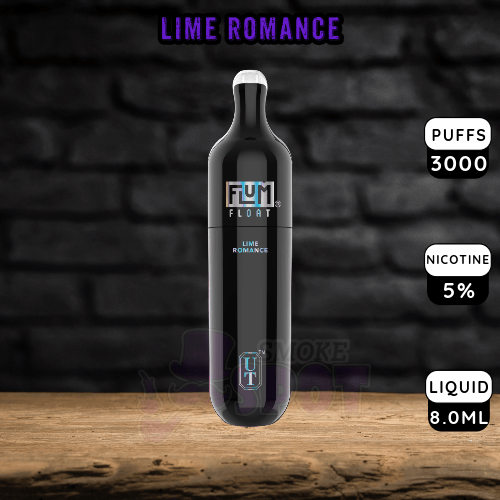Lime Romance Flum Float 3000 Disposable Vape with refreshing lime flavor and 3000 puffs capacity