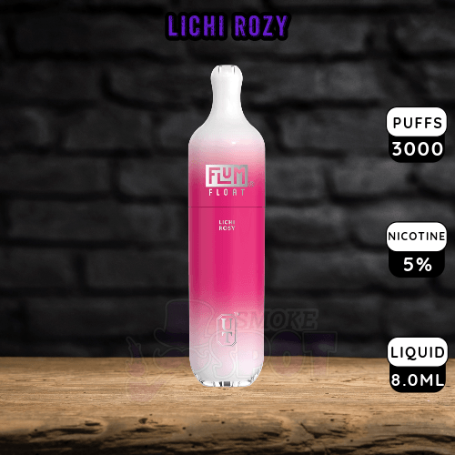 Litchi Rozy Flum Float 3000 Disposable Vape with lychee and rose flavor - 3000 puffs - nicotine salt vape