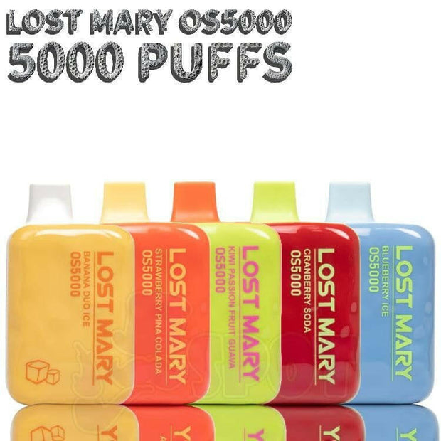 LOST MARY 5000 PUFFS Disposable Vape - Blue Cotton Candy Flavor