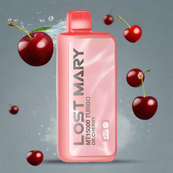 Dr. Cherry Lost Mary MT15000 Turbo Disposable Vape with luxurious cherry flavor