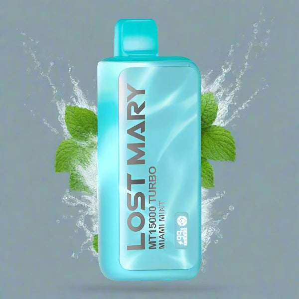 Miami Mint Lost Mary MT 15000 Turbo Thermal Edition disposable vape with cooling mint flavor