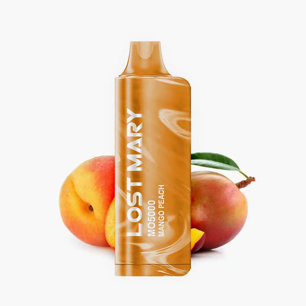 Mango Peach Lost Mary MO5000 disposable vape device with mango and peach flavor