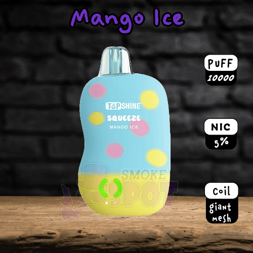 Mango Ice Top Shine Squeeze 10000 Disposable Vape with 10000 puffs and rechargeable battery