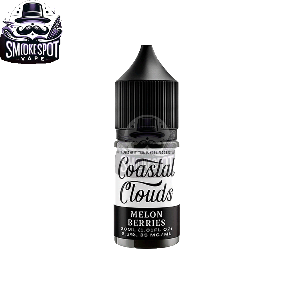 Melon Berries 35MG Coastal Clouds 30ML Nic Salt E-Juice Bottle Side