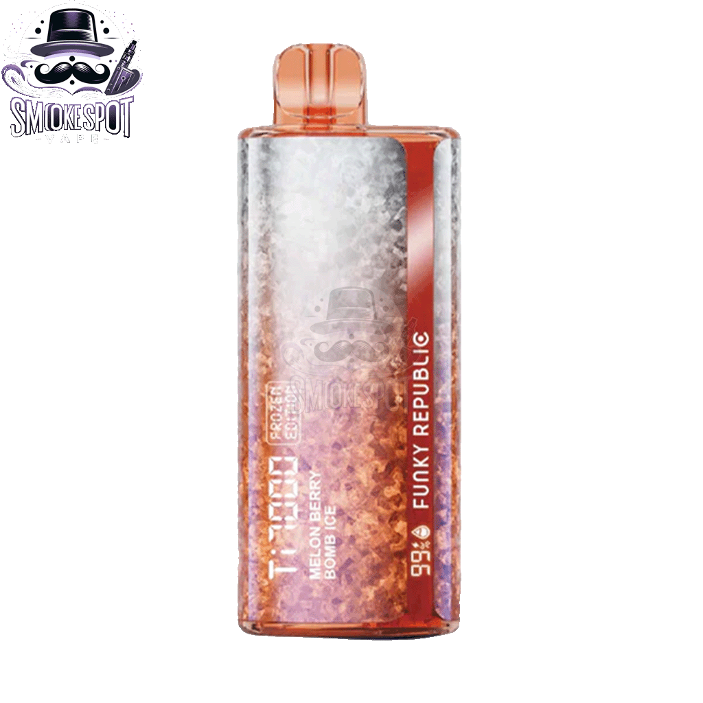 Melon Berry Bomb Ice Funky Republic TI 7000 Disposable Vape Side View