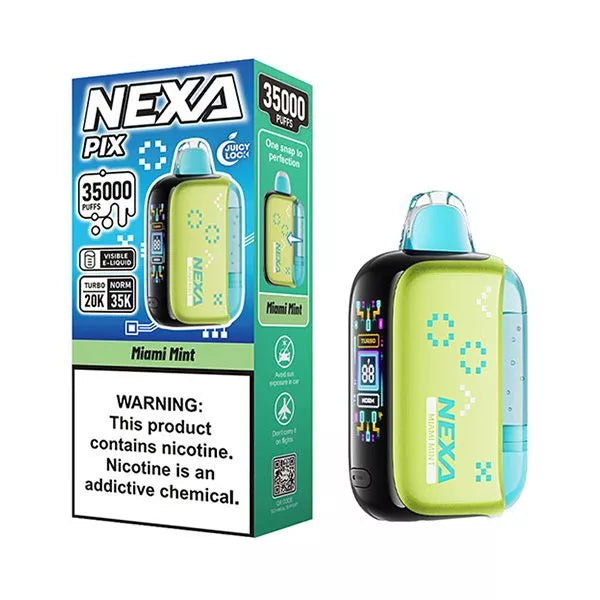 MIAMI MINT NEXA PIX 35K disposable vape with mint flavor