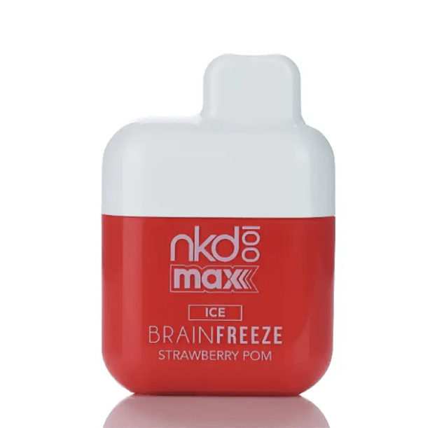 BrainFreeze Ice NKD100 Max 4.5K Disposable Vape featuring menthol and fruit flavors