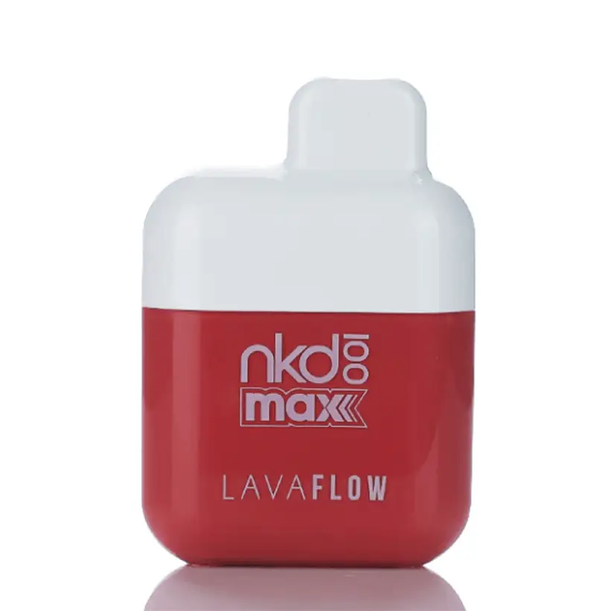 LavaFlow NKD100 Max 4.5K disposable vape with tropical strawberry, pineapple, and coconut flavor