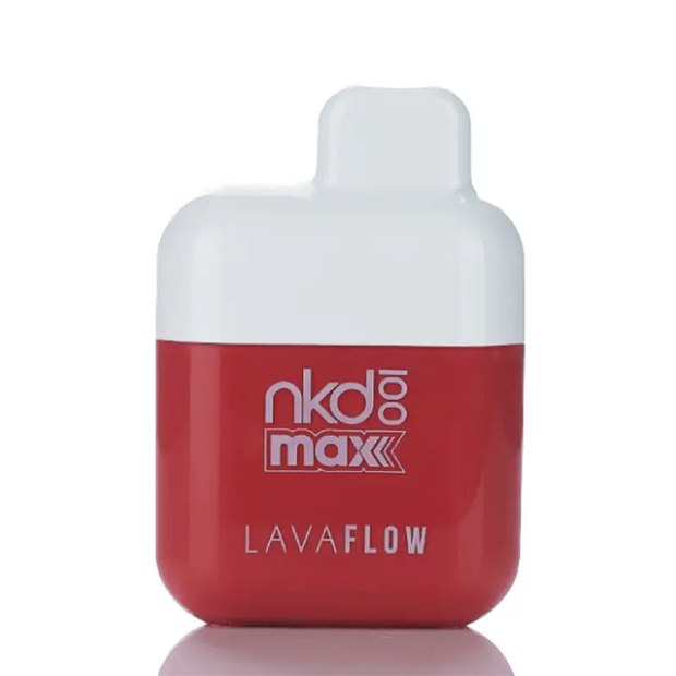 LavaFlow NKD100 Max 4.5K disposable vape with tropical strawberry, pineapple, and coconut flavor