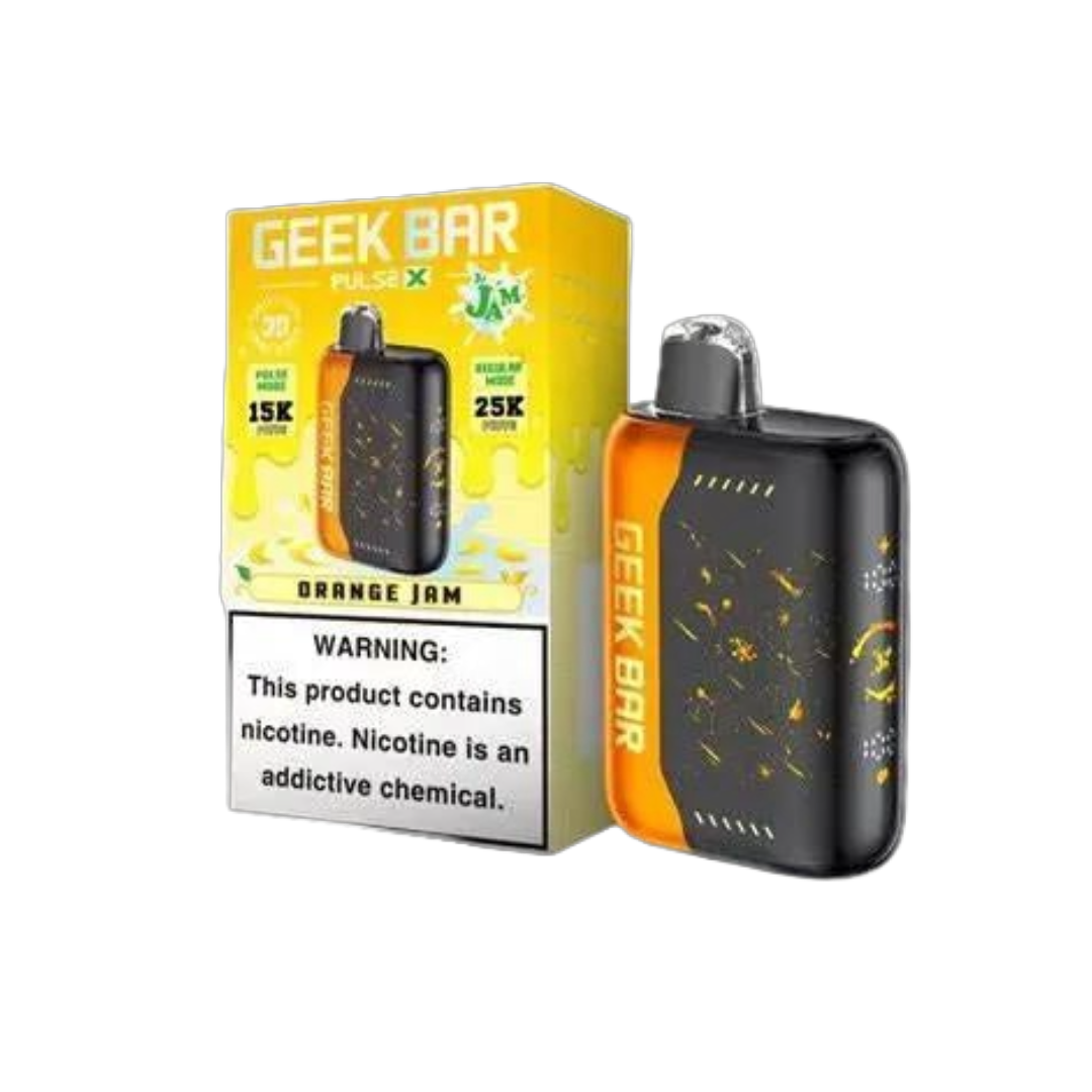 Geek Bar vape device and packaging on a white background