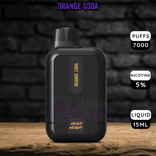 Orange Soda Tyson Heavyweight 2.0 7000 Disposable Vape with refreshing citrus flavor and USB-C charging