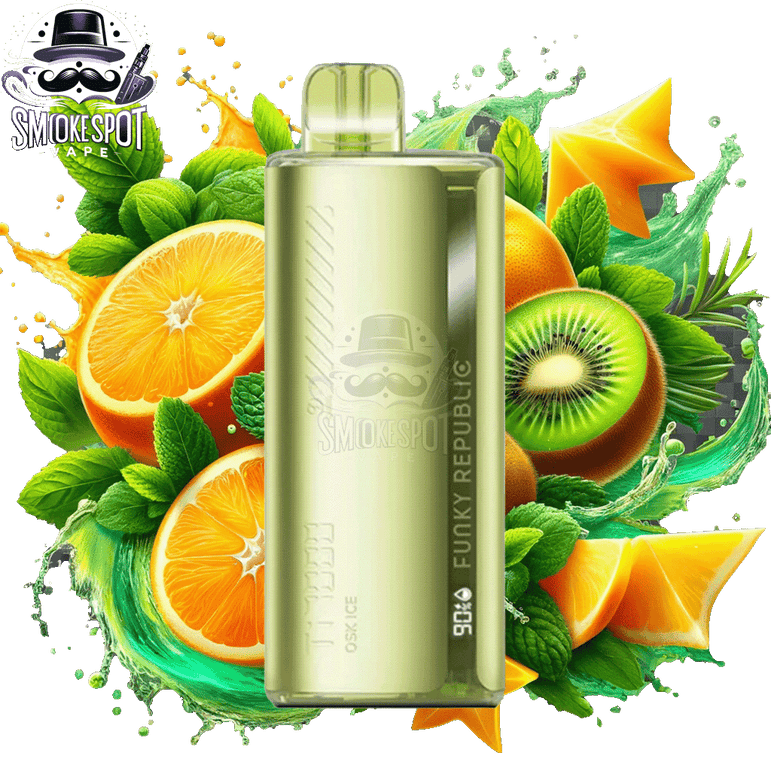 Osk Ice Funky Republic TI 7000 disposable vape with 7000 puffs and fruity flavor