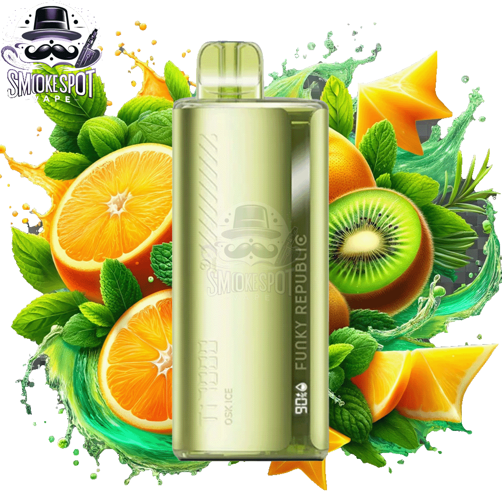 Osk Ice Funky Republic TI 7000 disposable vape with 7000 puffs and fruity flavor