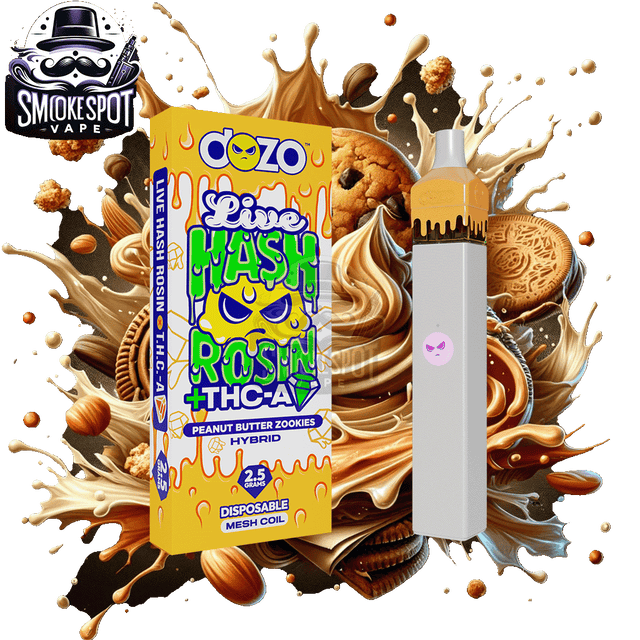 Peanut Butter Zookies (Hybrid) - Dozo Live Hash Rosin + THC-A 2.5g - Peanut Butter Zookies (Hybrid) - Dozo Live Hash Rosin + THC-A 2.5g - undefined - DELTA 8 - smokespotvape.com