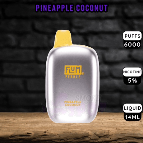 Pineapple Coconut Flum Pebble 6000 - Pineapple Coconut Flum Pebble 6000 - undefined - DISPOSABLE - smokespotvape.com