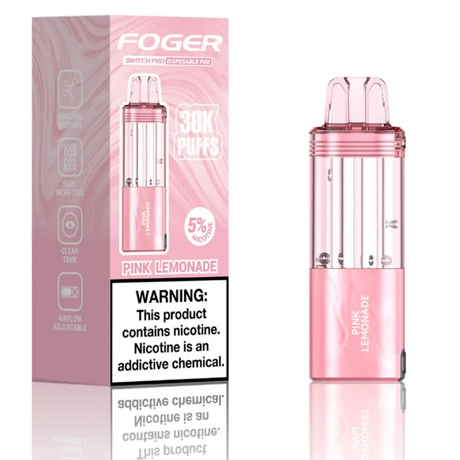 Foger Switch Pod Refill 30K Pink Lemonade flavor vape pod with mesh coil technology
