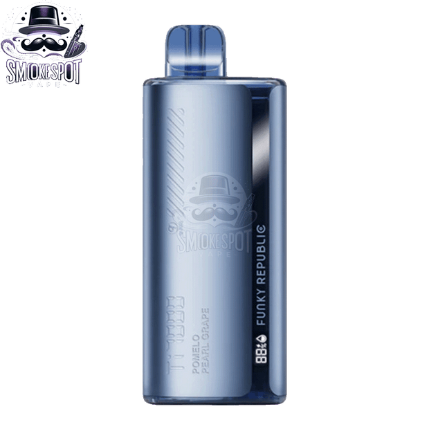Pomelo Pearl Grape Funky Republic TI 7000 Disposable Vape Side View - Compact Design, USB-C Rechargeable