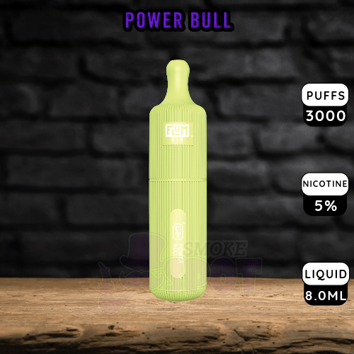 Power Bull Flum GIO 3000 Disposable Vape with 3000 puffs and energy drink flavor