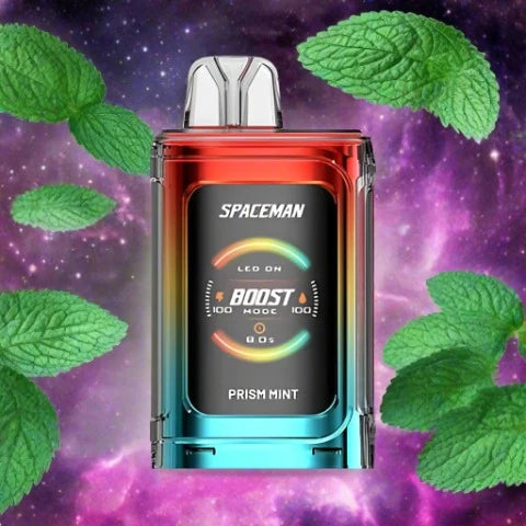 Spaceman Prism 20k Prism Mint Disposable Vape with refreshing mint flavor