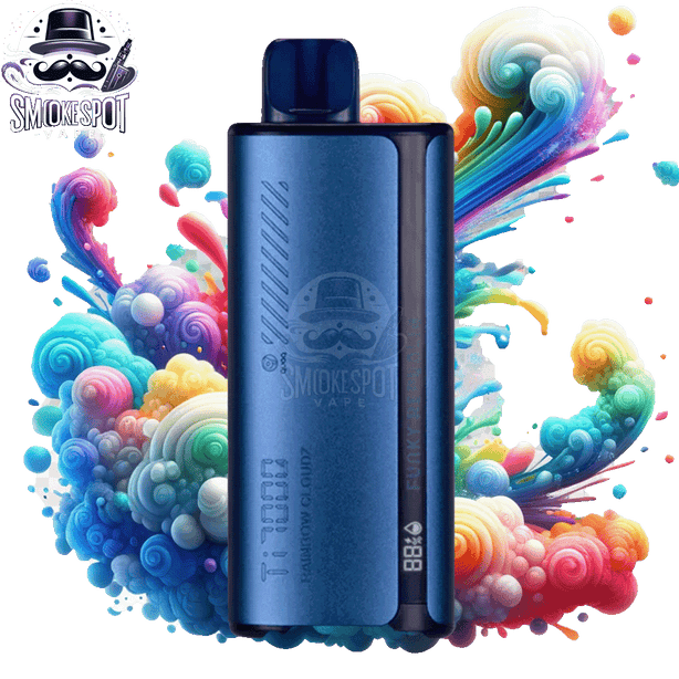 Rainbow Cloudz Funky Republic TI 7000 Disposable Vape with Candied Fruit Flavor and Rechargeable Battery