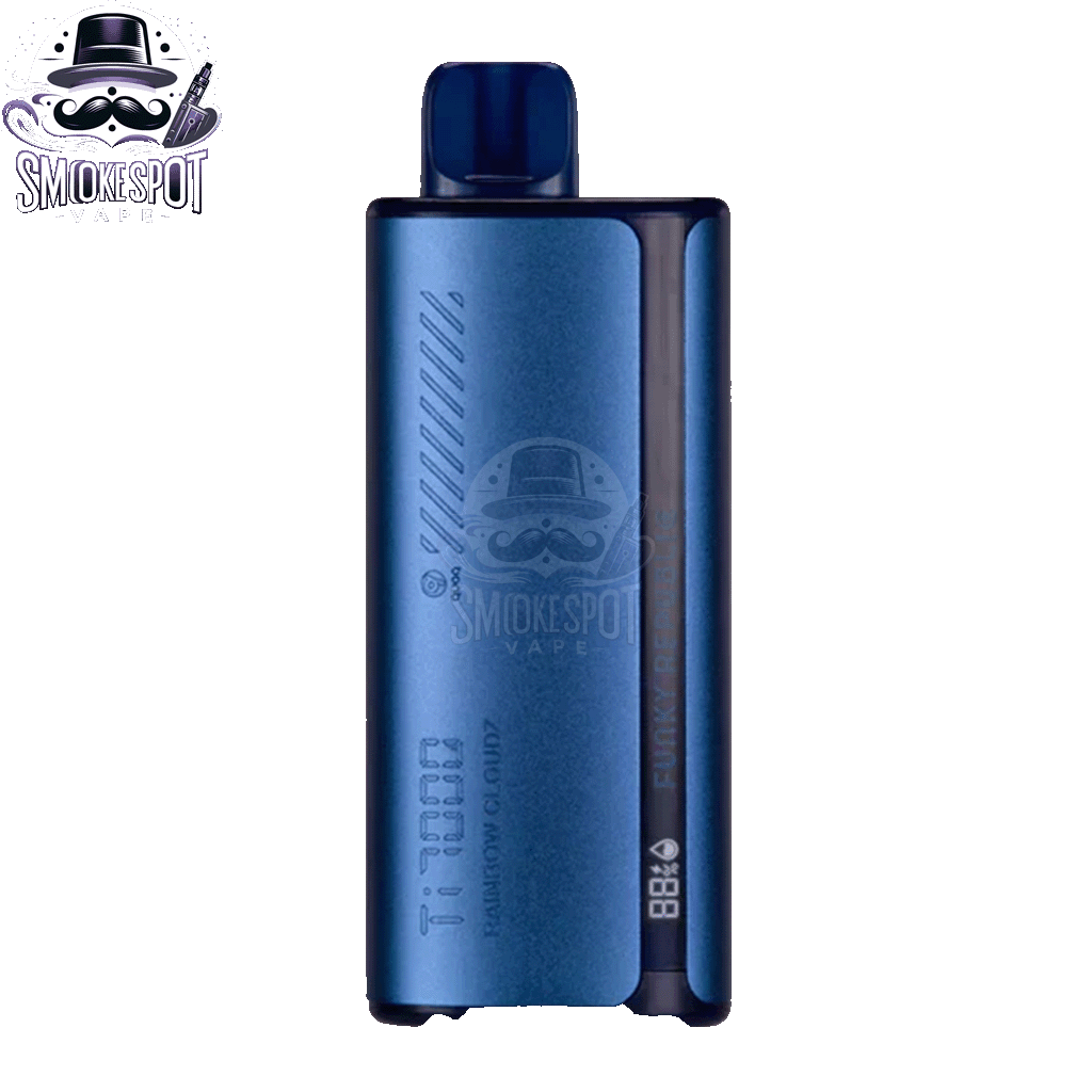 Side View of Rainbow Cloudz Funky Republic TI 7000 Disposable Vape Highlighting Design and Features