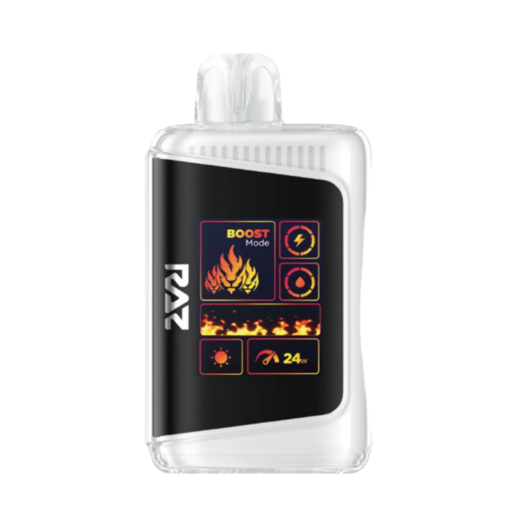 RAZ LTX Clear Sapphire disposable vape device with clear sapphire flavor