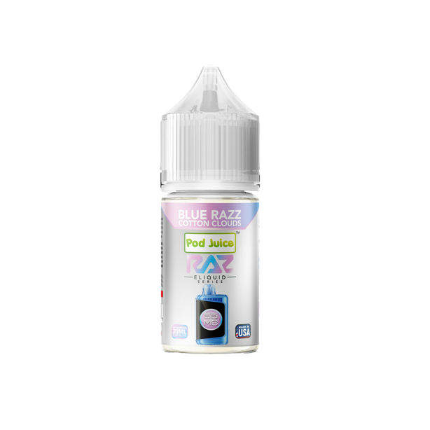Salt Pod Juice 30ML 55MG - Raz Gush (Blue Razz Cotton Clouds)