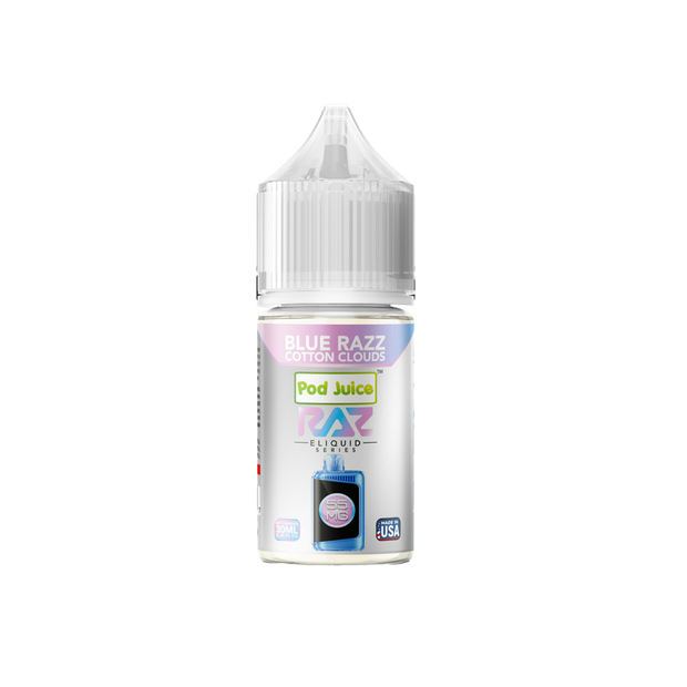 Salt Pod Juice 30ML 55MG - Raz Gush (Blue Razz Cotton Clouds)