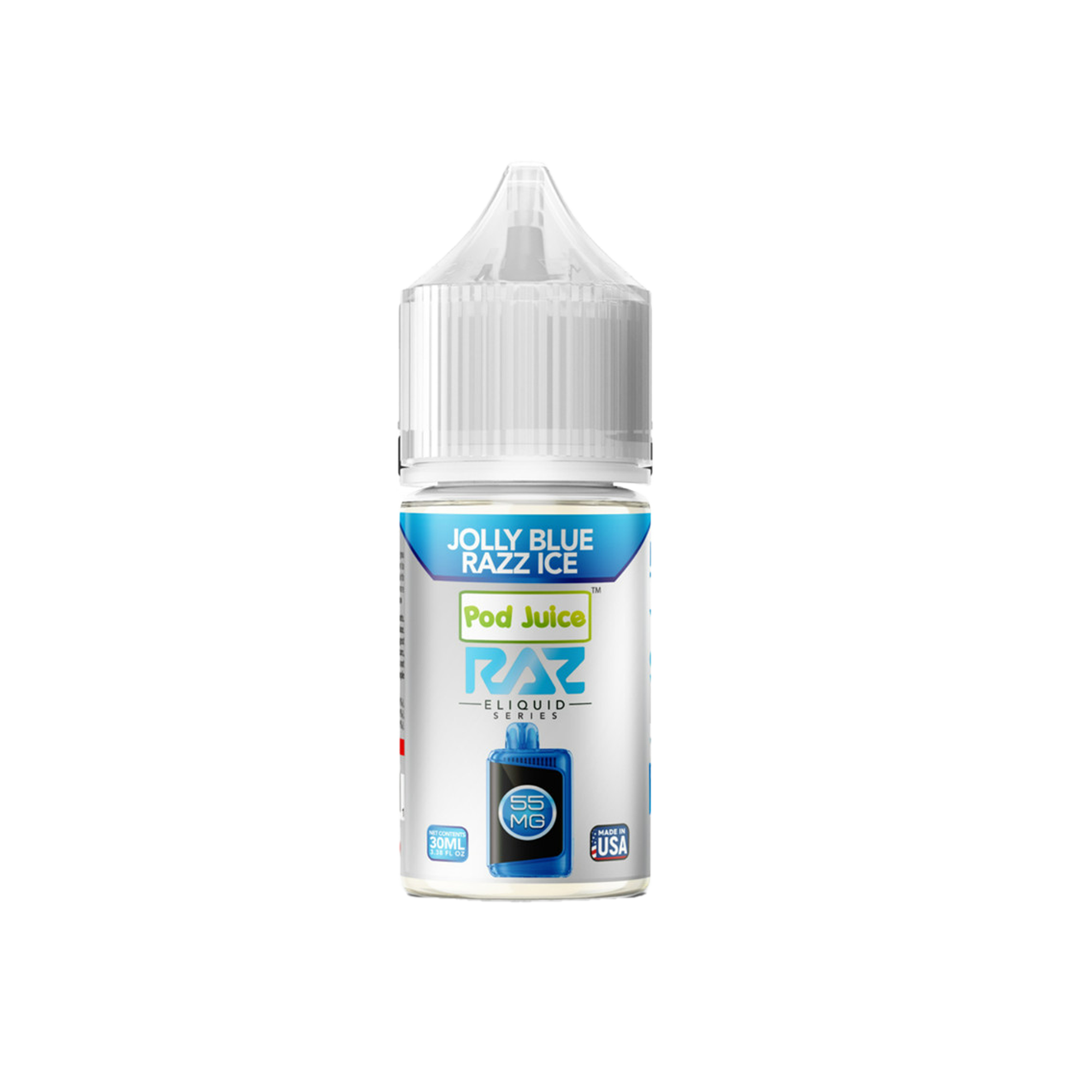 Salt Pod Juice 30ML 55MG - Raz (Jolly Blue Razz Ice)