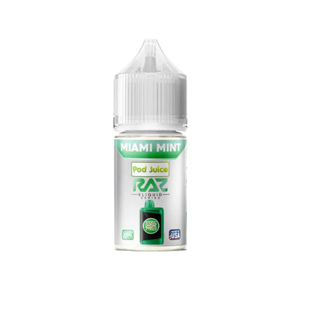 Salt Pod Juice 30ML 55MG - Raz (Miami Mint)