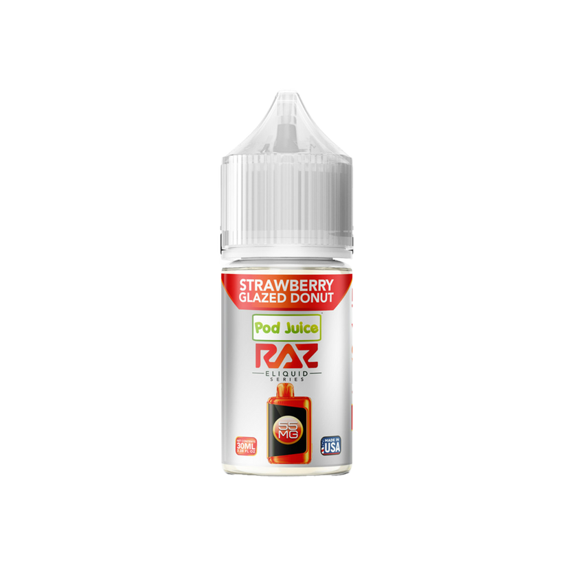 Salt Pod Juice 30ML 55MG - Raz Gush (Strawberry Glazed Donut)