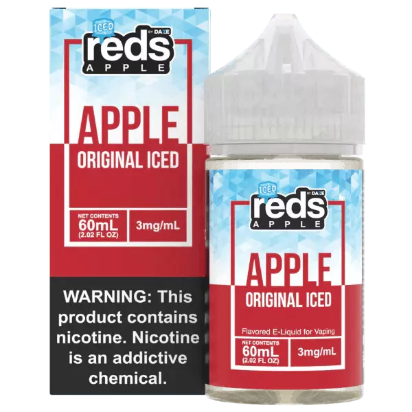 REDS 60ML E-Juice Apple Ice Flavor Bottle - Refreshing Icy Vape Juice
