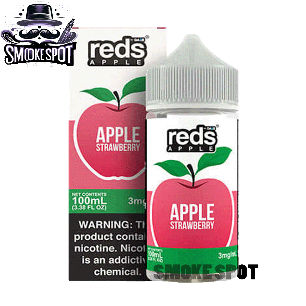 Strawberry Reds 100ml 3mg E-Juice Bottle by 7-DAZE with red apple and strawberry flavor