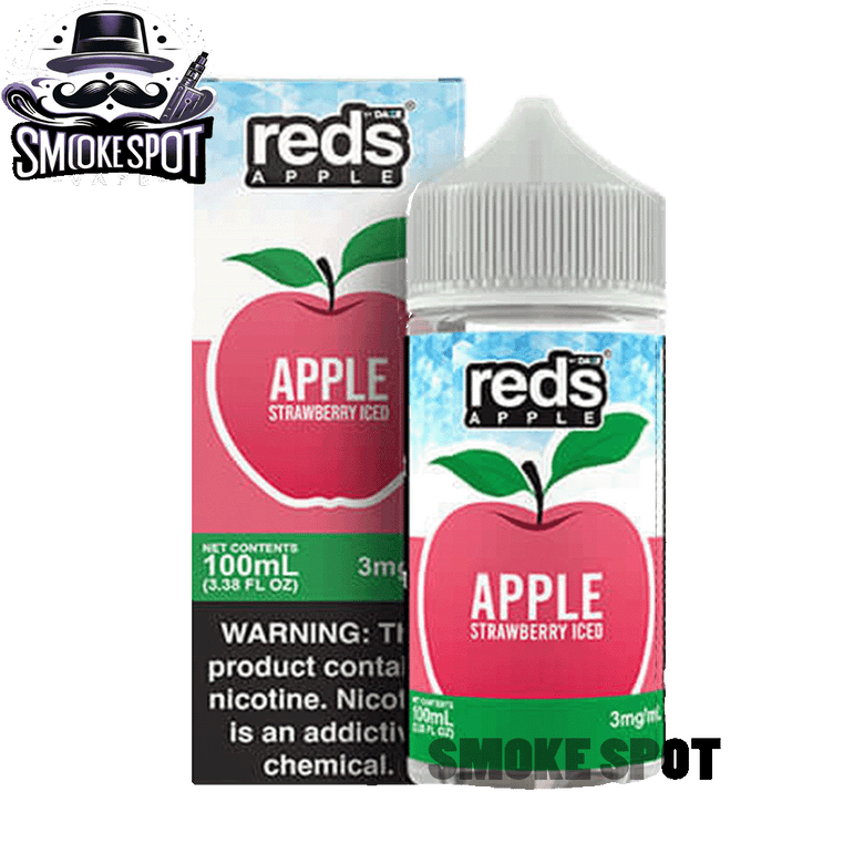 Strawberry Ice Reds 100ml 3mg E-Juice bottle with strawberry and apple flavor